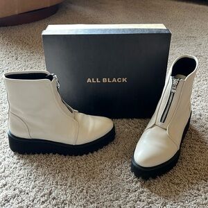All Black Ivory Classic Zip Bootie